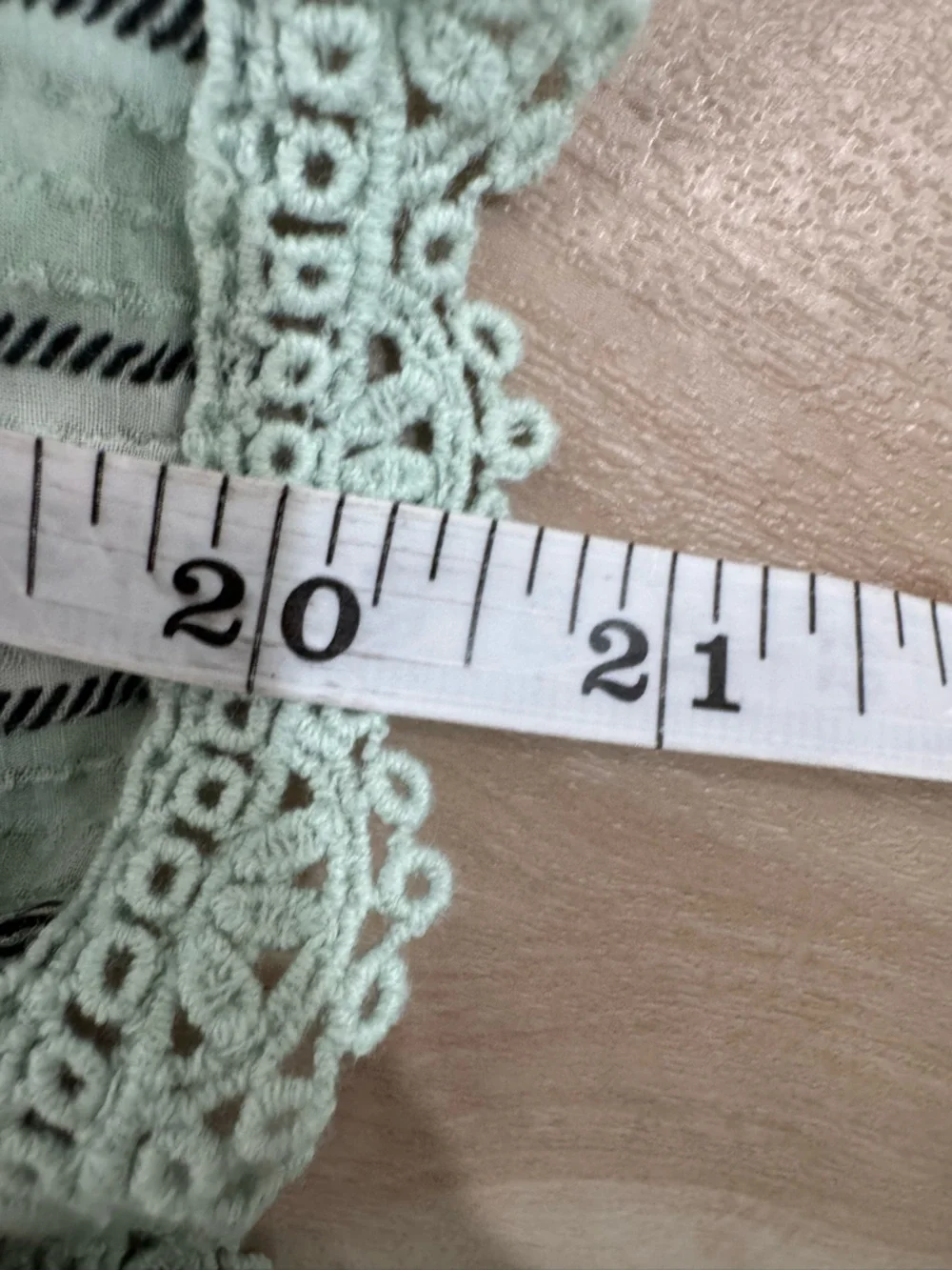 Anthropologie Hemant & Nandita Amour Floral Lace Blouse Top Mint Green Medium - Picture 12 of 15